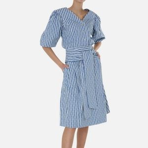 Tory Burch new with tags cropped blue striped button up blouse